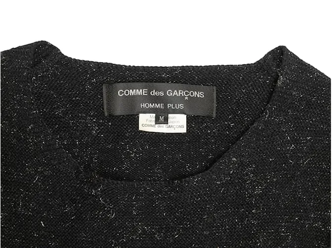 Autre Marque Negro Comme Des Garçons Homme Plus Otoño/Invierno 2014 Suéter De Mezcla De Lana Talla US M 