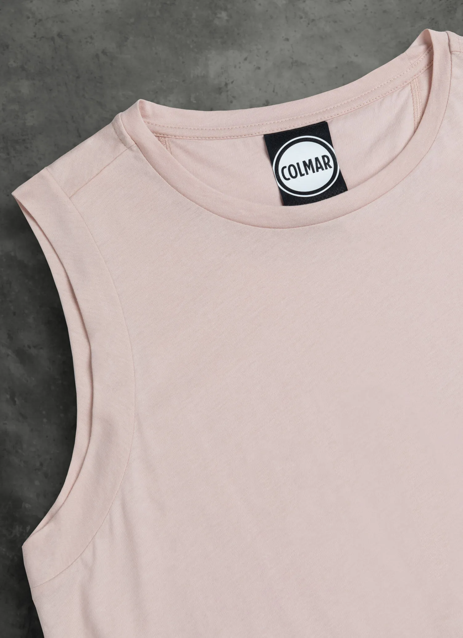 Camiseta sin mangas de punto de algodón