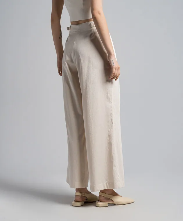 JOSEPH Beige pants Sateen Tunis