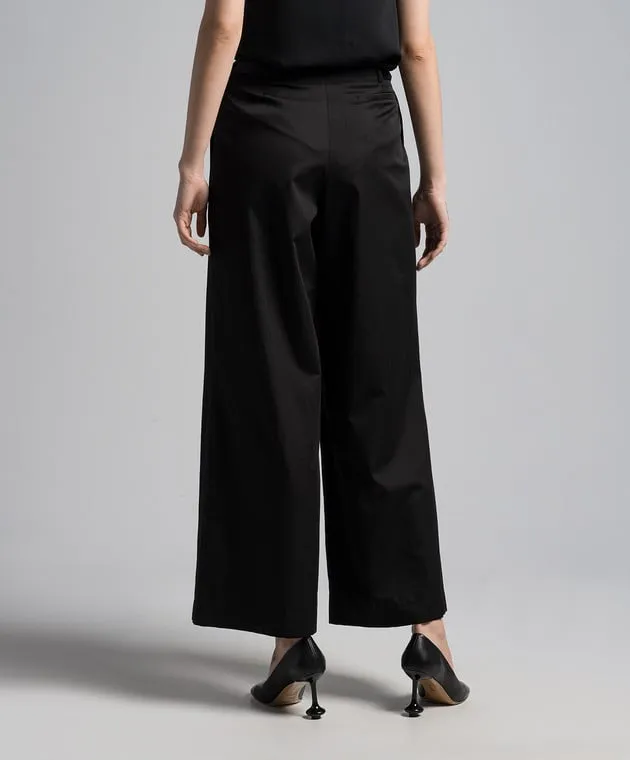 JOSEPH Black pants Sateen Tunis