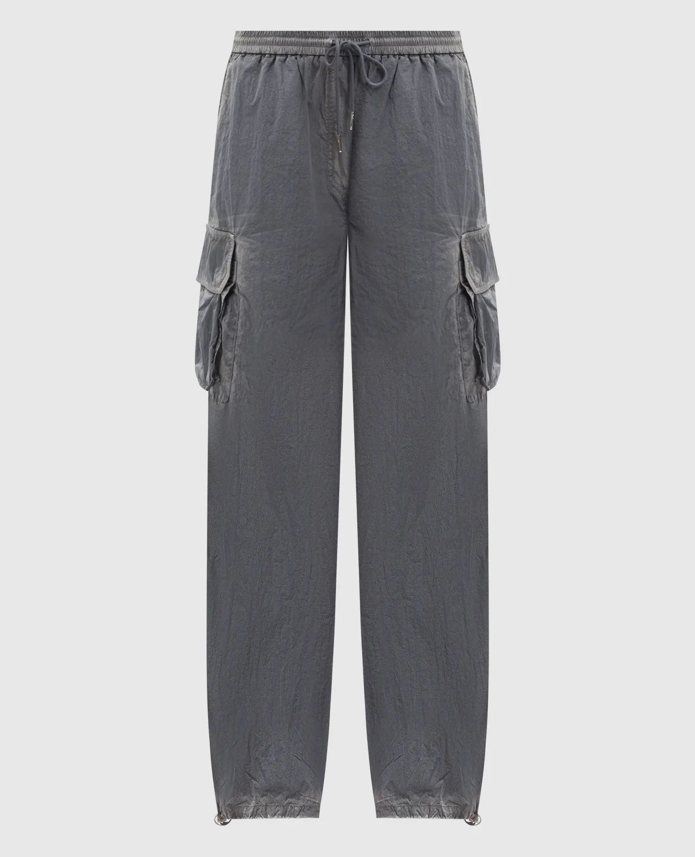 Juun.j Gray cargo pants with a vintage and reaper effect