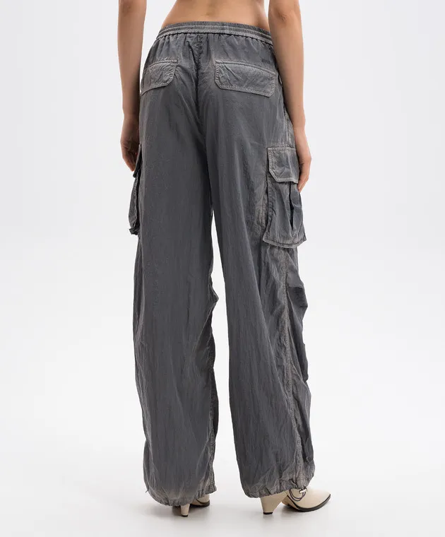 Juun.j Gray cargo pants with a vintage and reaper effect