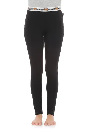 Leggins negros con logo en cinta
