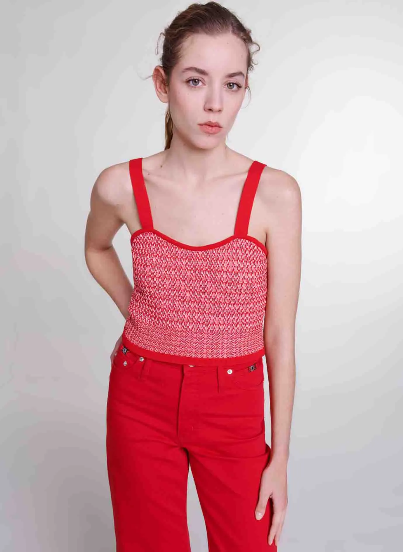 MAJE Conjunto de punto en rojo