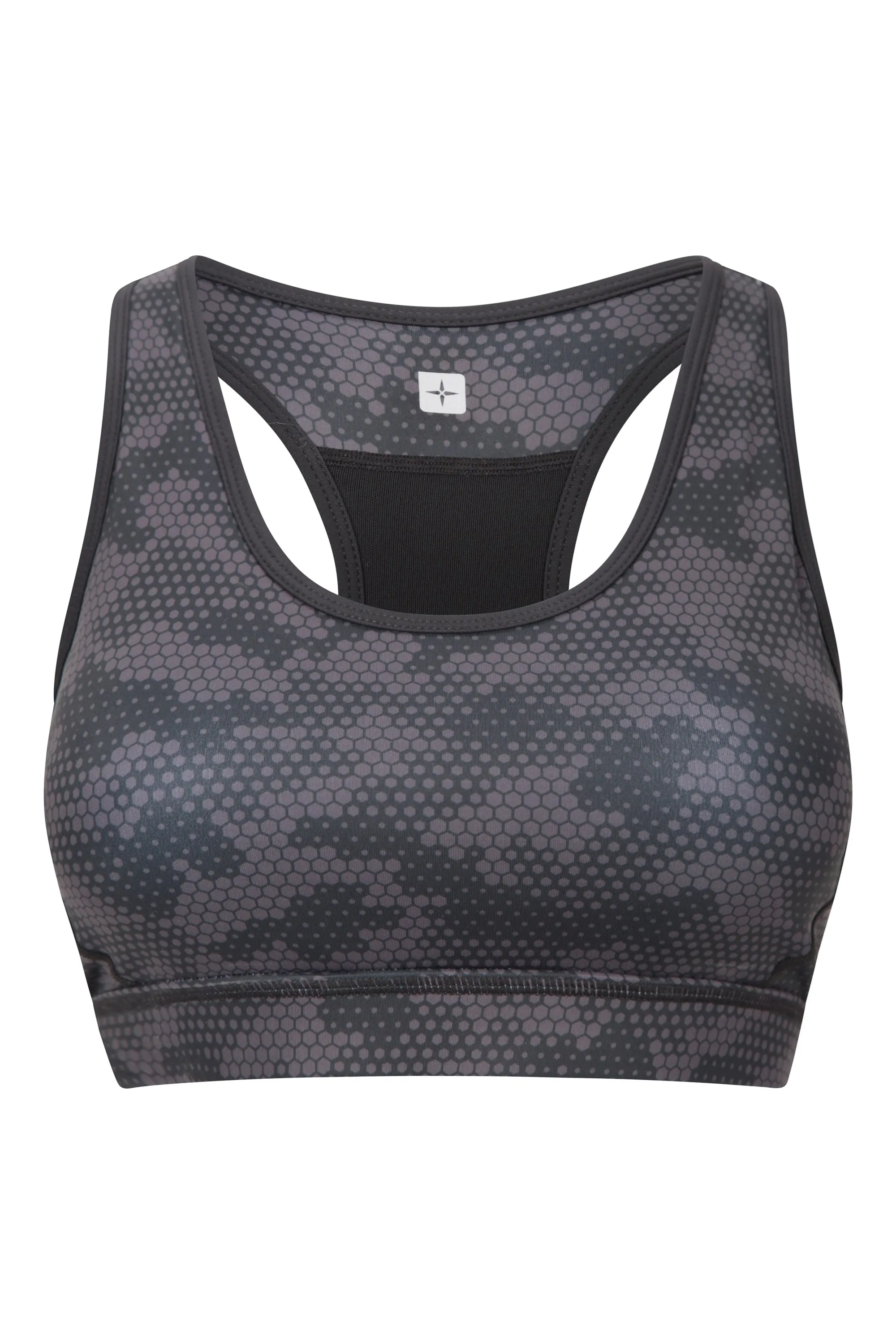 Mesh Motion conjunto de sujetador estampado y leggins para mujer