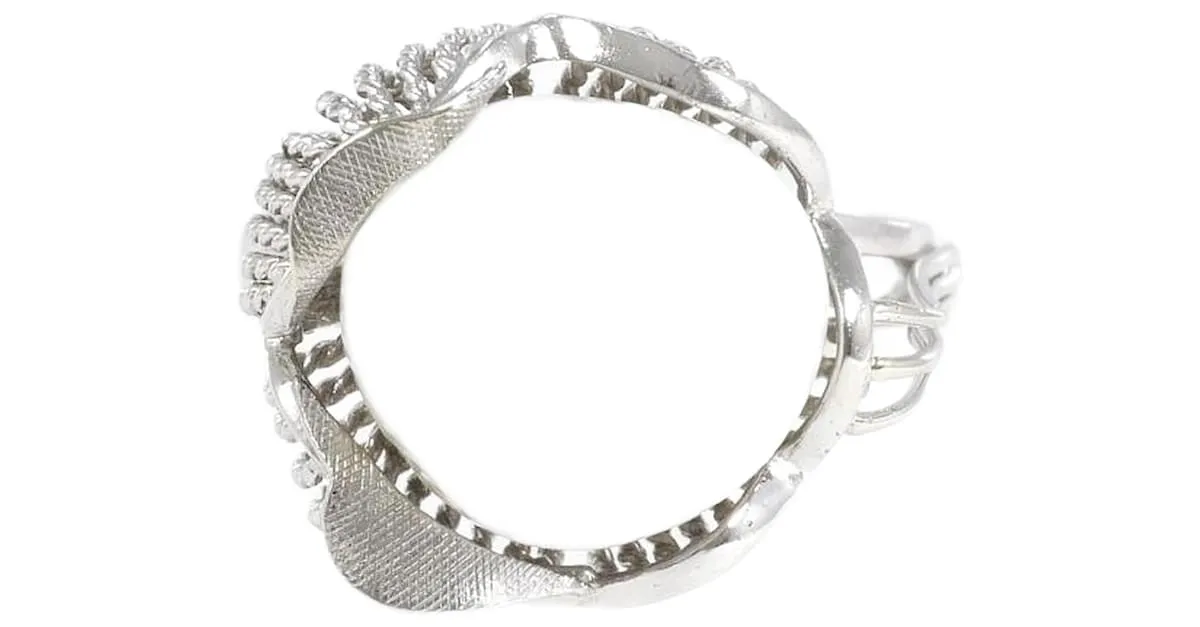 Otras joyas & Other Stories Anillo de perla de oro blanco K14 9.5 en excelente estado Plata 