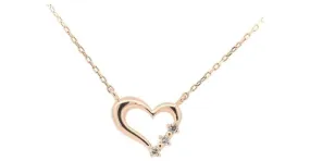 Otras joyas & Other Stories Collar de corazón de diamante en oro rosa K10PG en excelente estado Dorado 