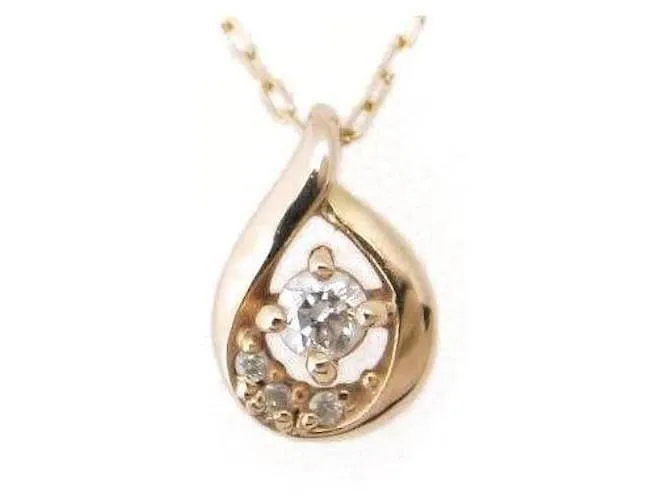 Otras joyas & Other Stories Collar de diamantes 4℃ K18 oro rosa en excelente estado Dorado 