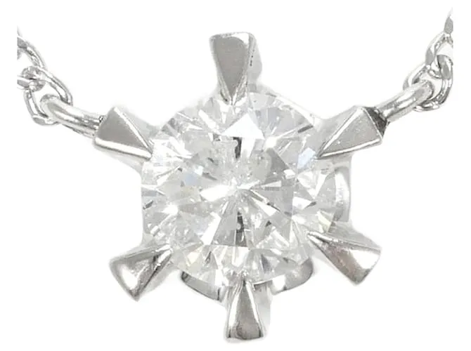 Otras joyas & Other Stories Collar de diamantes de platino PT850 0.39ct en excelente estado Plata 