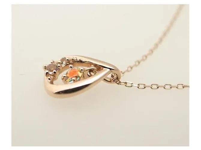 Otras joyas & Other Stories Collar de gema de oro rosa K10PG en excelente estado Dorado 