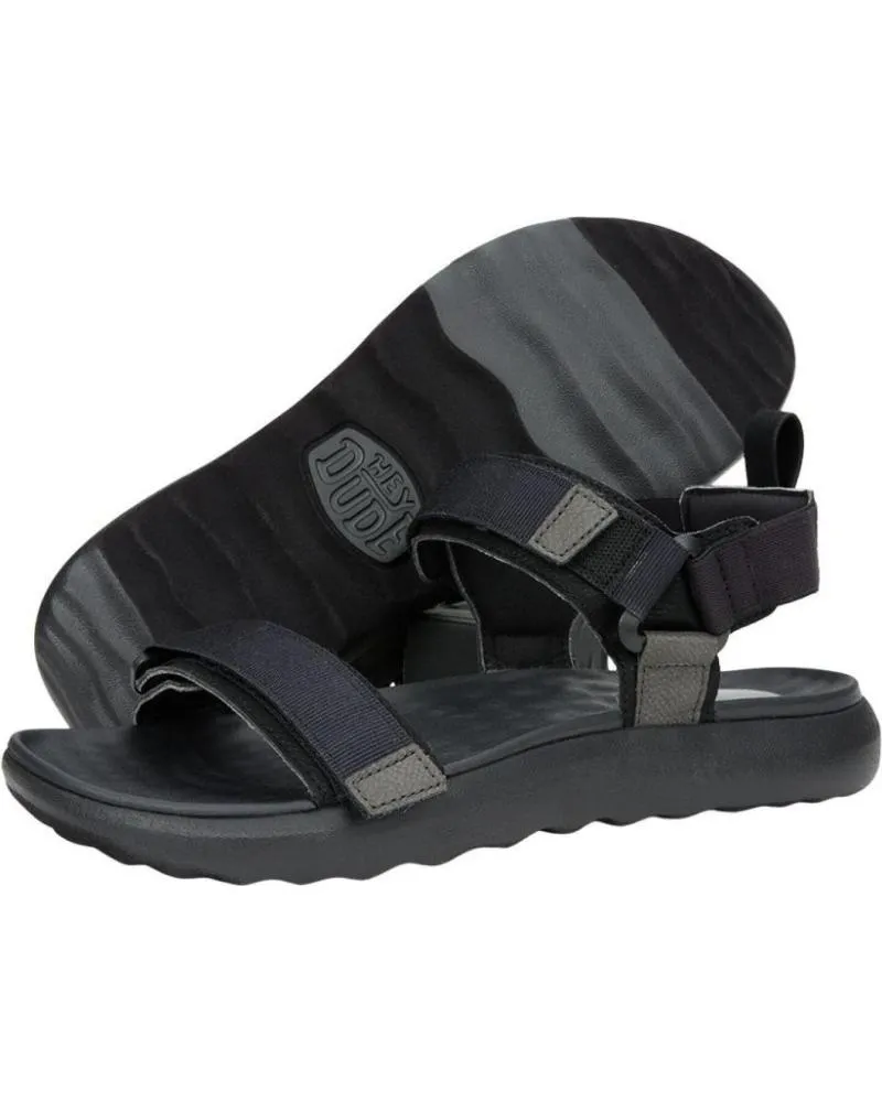 Sandalias HEY DUDE  de Hombre HD40712 CARSON SANDALIA DE HOMBRE CORREAS ELASTICAS -  NEGRO