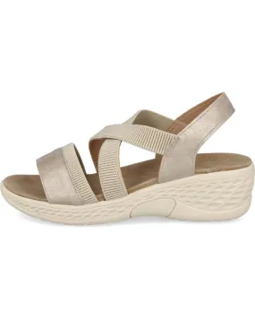Sandalias L&R SHOES  de Mujer LR SHOES BL2491-4 SANDALIAS DE CUNA BAJA PARA MUJER  PLATINO