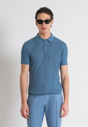 SLIM FIT DE PUNTO CON MEZCLA DE VISCOSA
