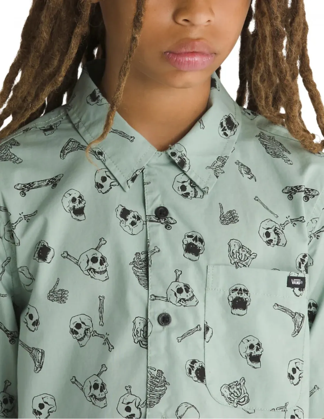 Vans Esqueleto - Verde Iceberg - Camiseta niño