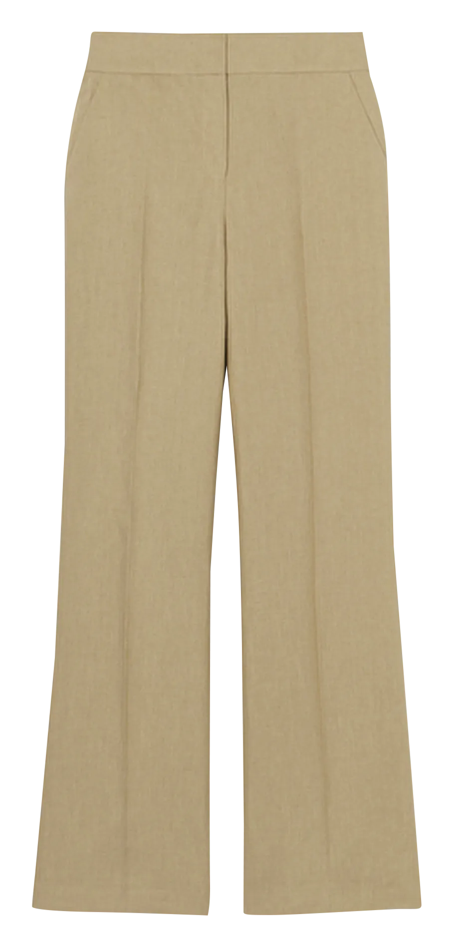 ZAPA PERVENCHE - Pantalón fluido de talle alto de lino en marron