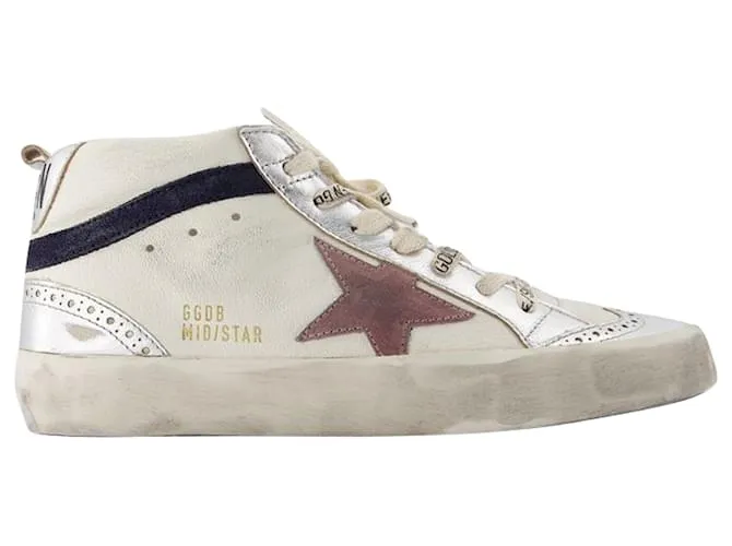 Zapatillas Mid Star - Golden Goose Deluxe Brand - Piel - Blanco 