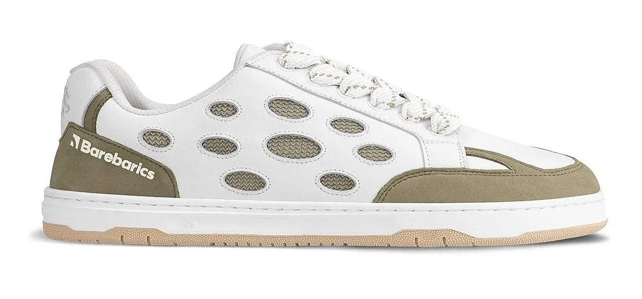 zapatos Barebarics Fusion - White & Army Brown
