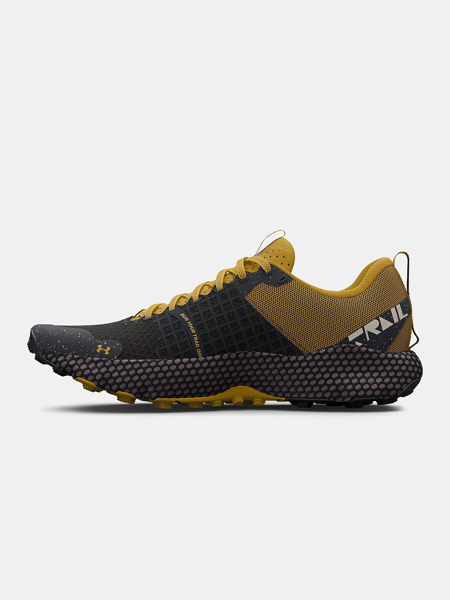 zapatos Under Armour Hovr DS Ridge Trail - Black/Gilded Yellow